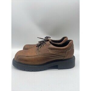 GBX Mens Brown Leather Chunky Platform Y2K Goth Punk Grunge Boots 8.5‎